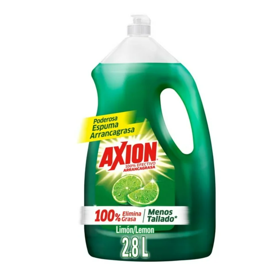 lavatrastes lÍquido axion 100% efectivo arrancagrasa limÓn 2.8 l