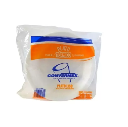 plato #10 c/division convermex c/20 pz