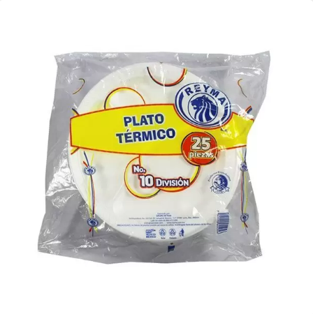 plato #10 c/division convermex c/20 pz