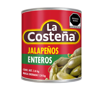 chile jalapeÑo entero la costeÑa 2.8 kg