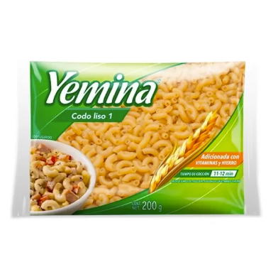 pasta yemina 200 gr codo #1