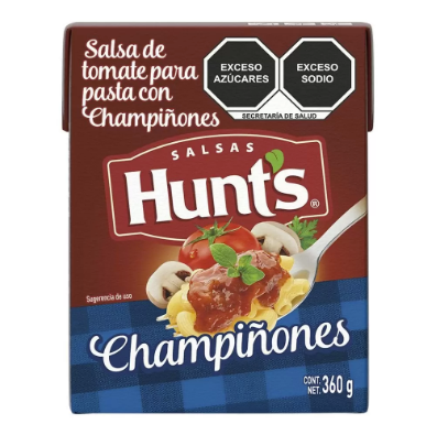 salsa tomate para pasta hunts 360 gr champiÑones